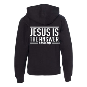 Jesus Is The Answer Black Hoodie
