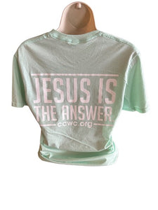 Cool Mint green Jesus is the Answer short sleeve shirt for men & women