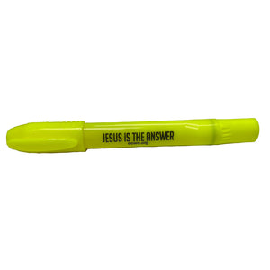 Jesus Is The Answer Yellow Highlighter