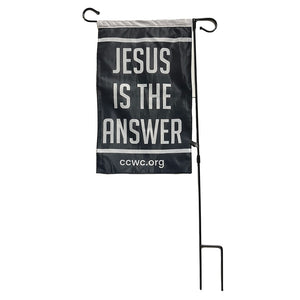 Jesus Is The Answer Garden Flag