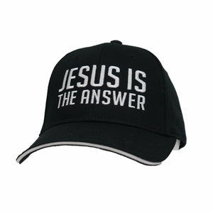 Jesus Is The Answer Embroidered Ball Cap